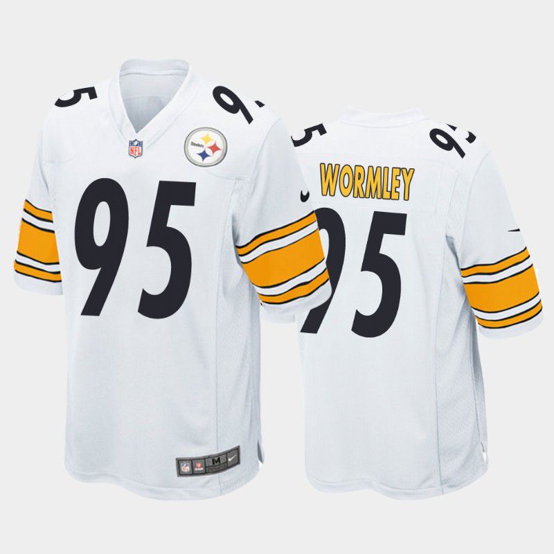 Men Pittsburgh Steelers #95 Chris Wormley Nike White Game NFL Jersey
